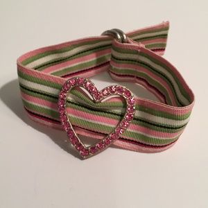 Fabric Band Bracelet with Heart